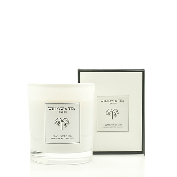 Black Rose & Oud Home Candle Willow and Tea Luxury Scented Soy Wax
